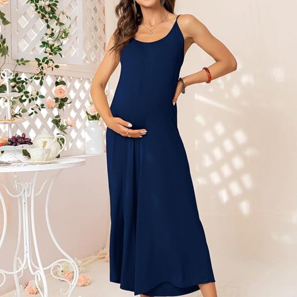 Small Xpenyo Maternity Casual suspender jumpsuit Women's Loose‎ Wide Leg Overall - Picture 6 of 7